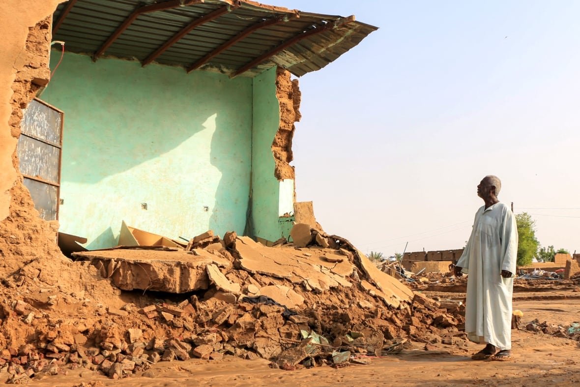 The aftermath of flooding in the area of Messawi near Meroe in Sudan's Northern State in August.