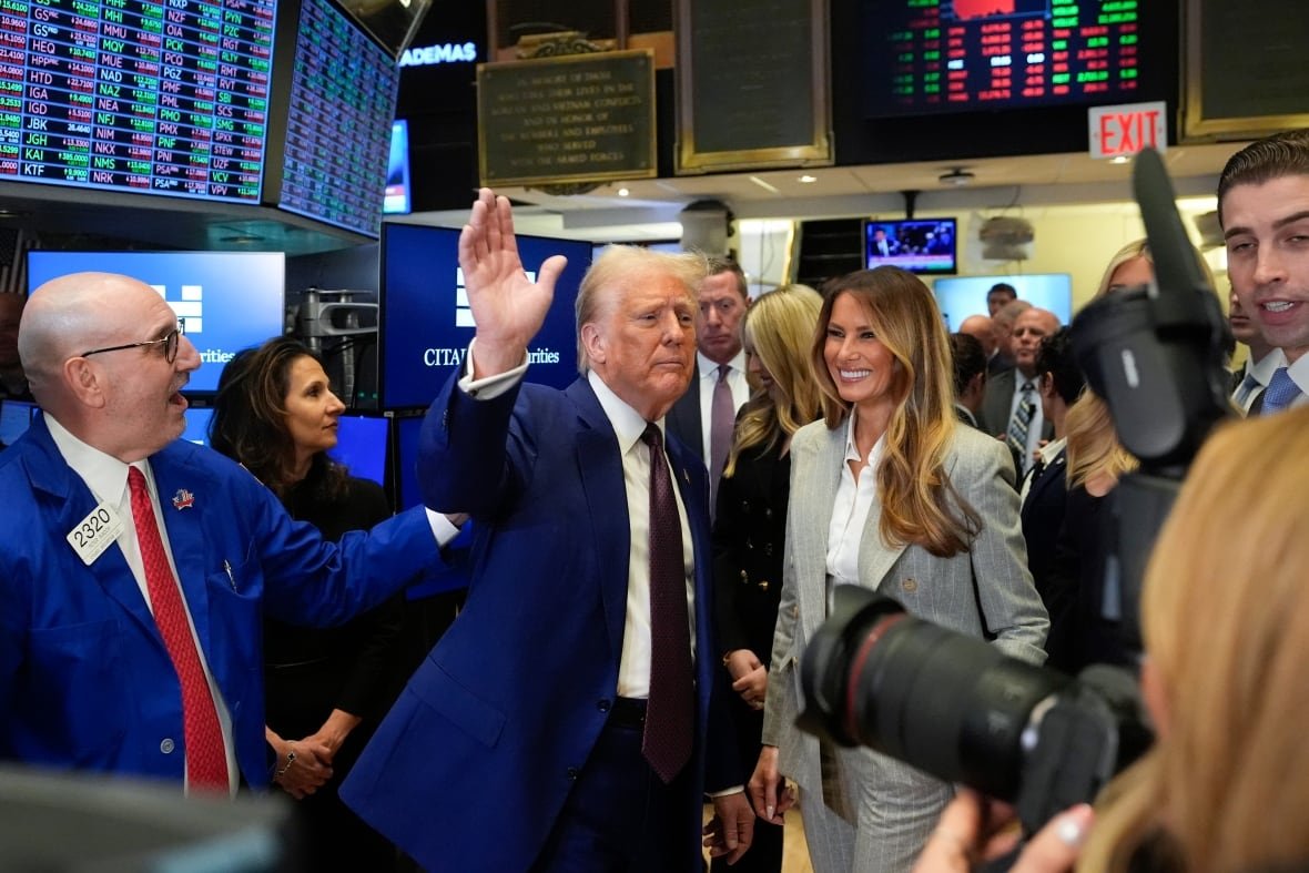 President-elect Donald Trump on the floor of the NYSE