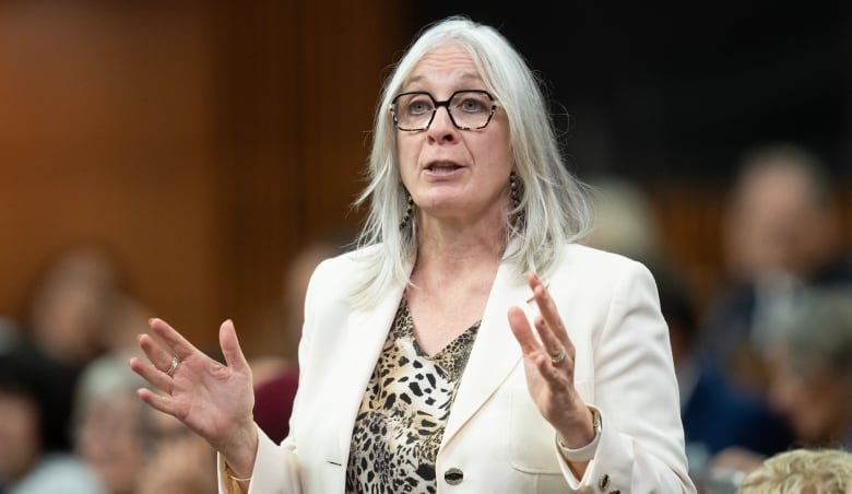 Indigenous Services Minister Patty Hajdu rises during Question Period on Thurs. September 26, 2024 in Ottawa.