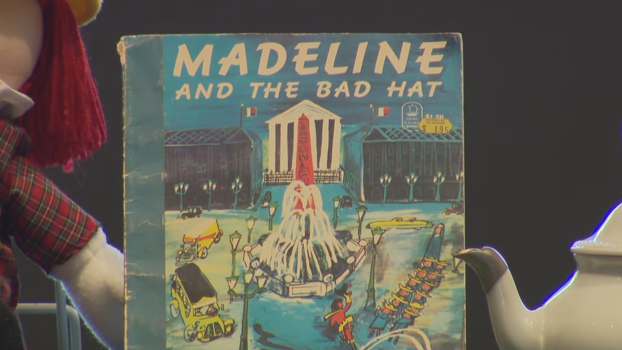 A well-worn copy of Madeline and the Bad Hat.